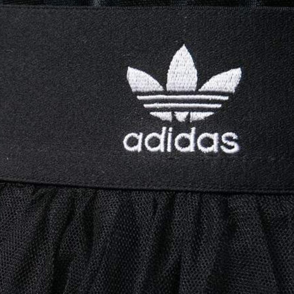 💥HOT ITEM!💥ADIDAS Sleek Pleated Midi Tulle Skirt in Black& White - Picture 13 of 15
